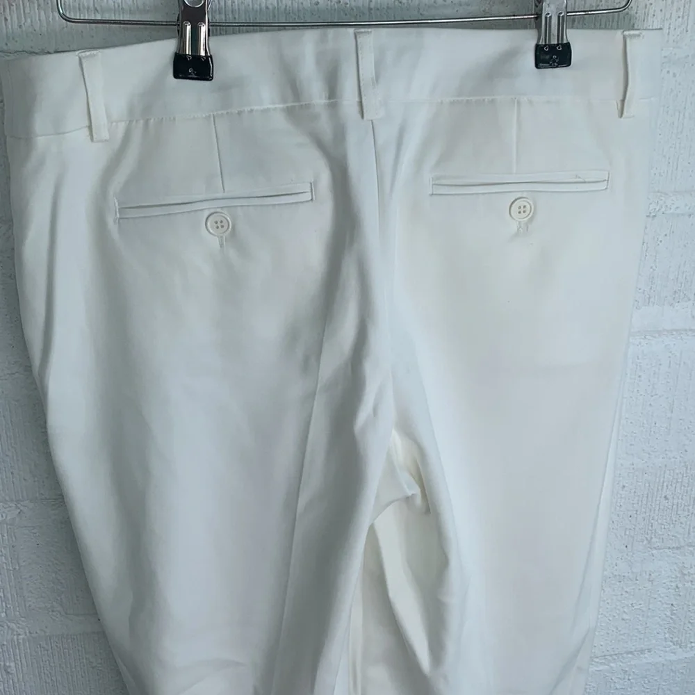 Harve Benard White Pleated High Rise Trouser Pants sz 8